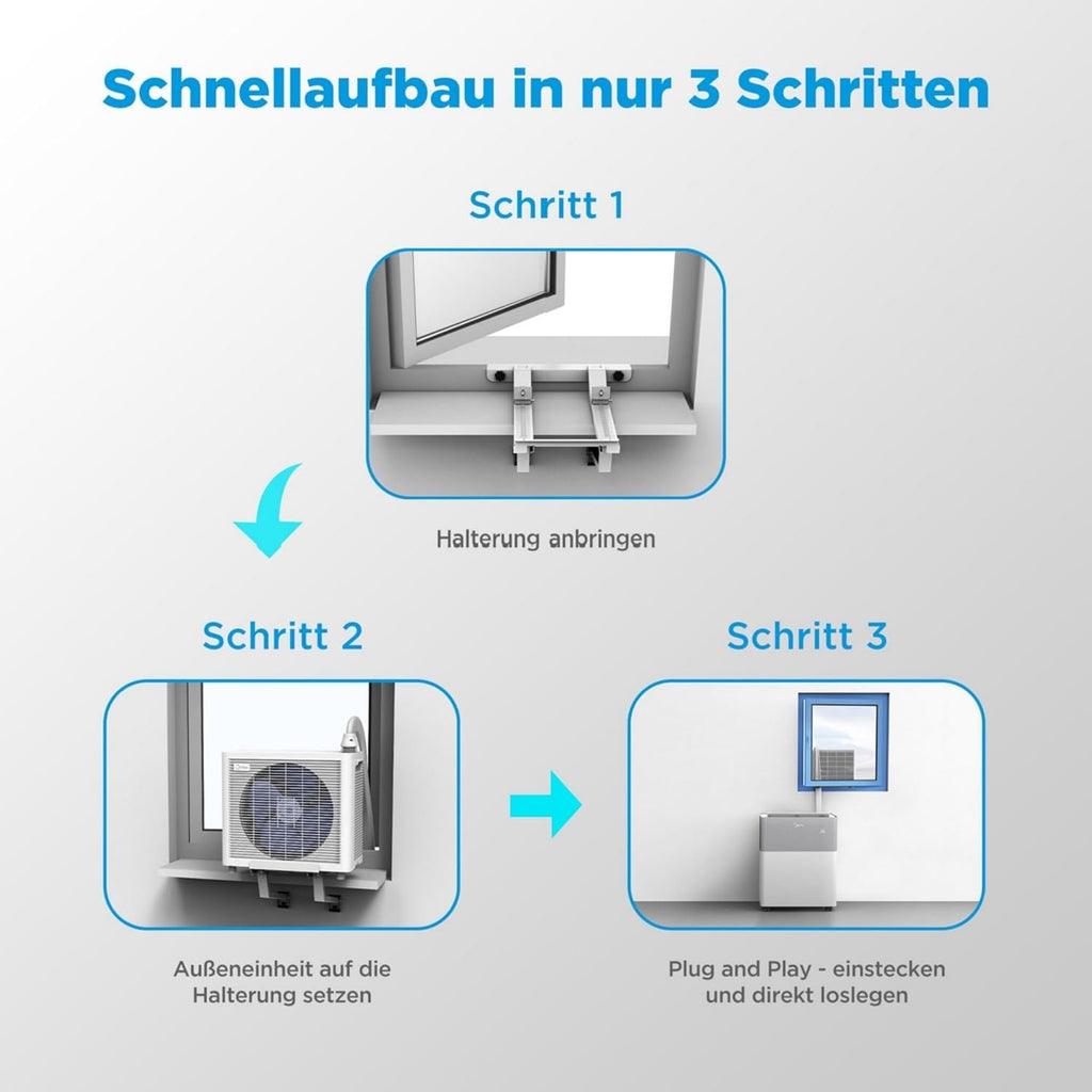 Midea Portasplit Cool Mobile Klimaanlage, nur Kühlung, A++, 8000 BTU 2, 3kW