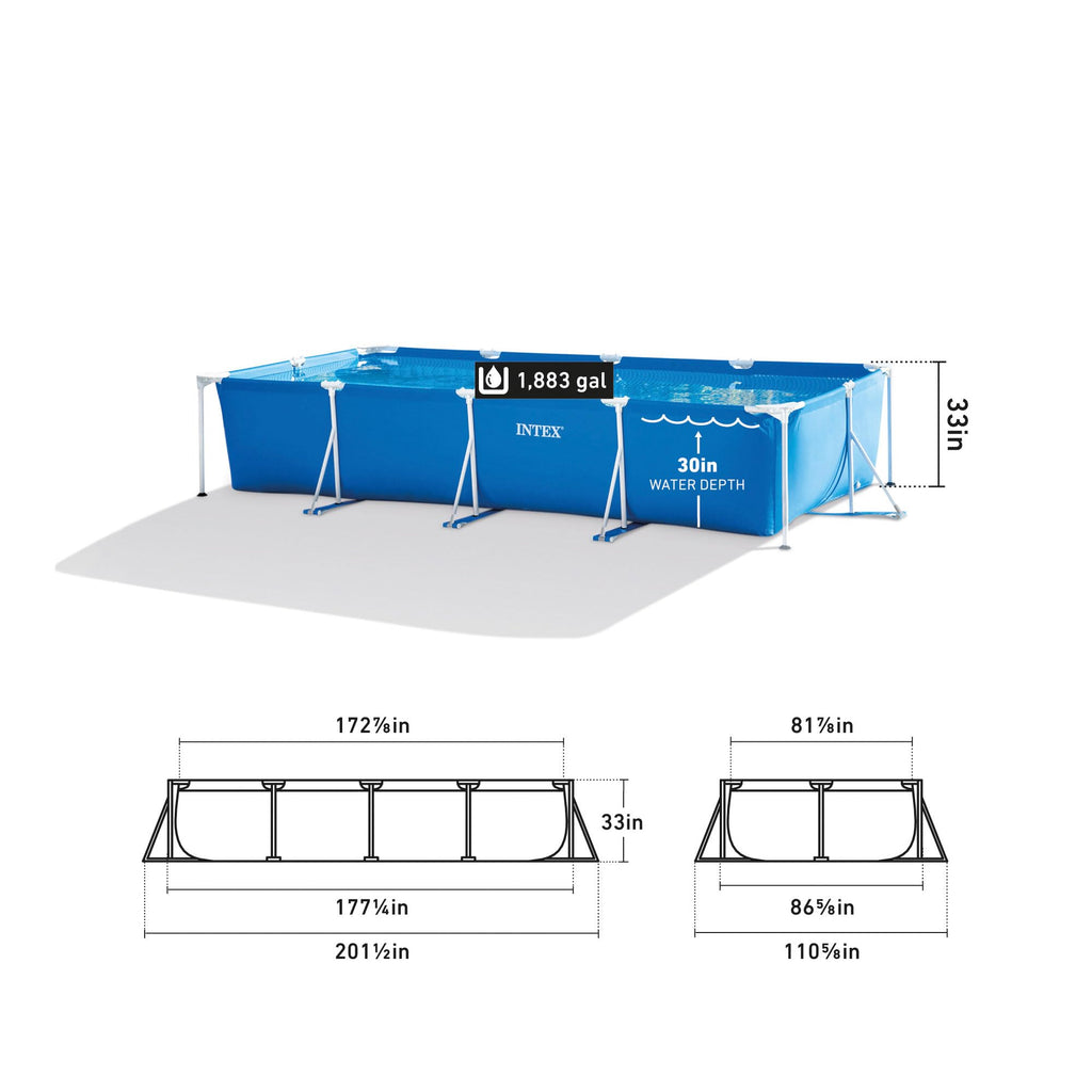 INTEX Metal Frame" Pool rechteckig Aufstellpool