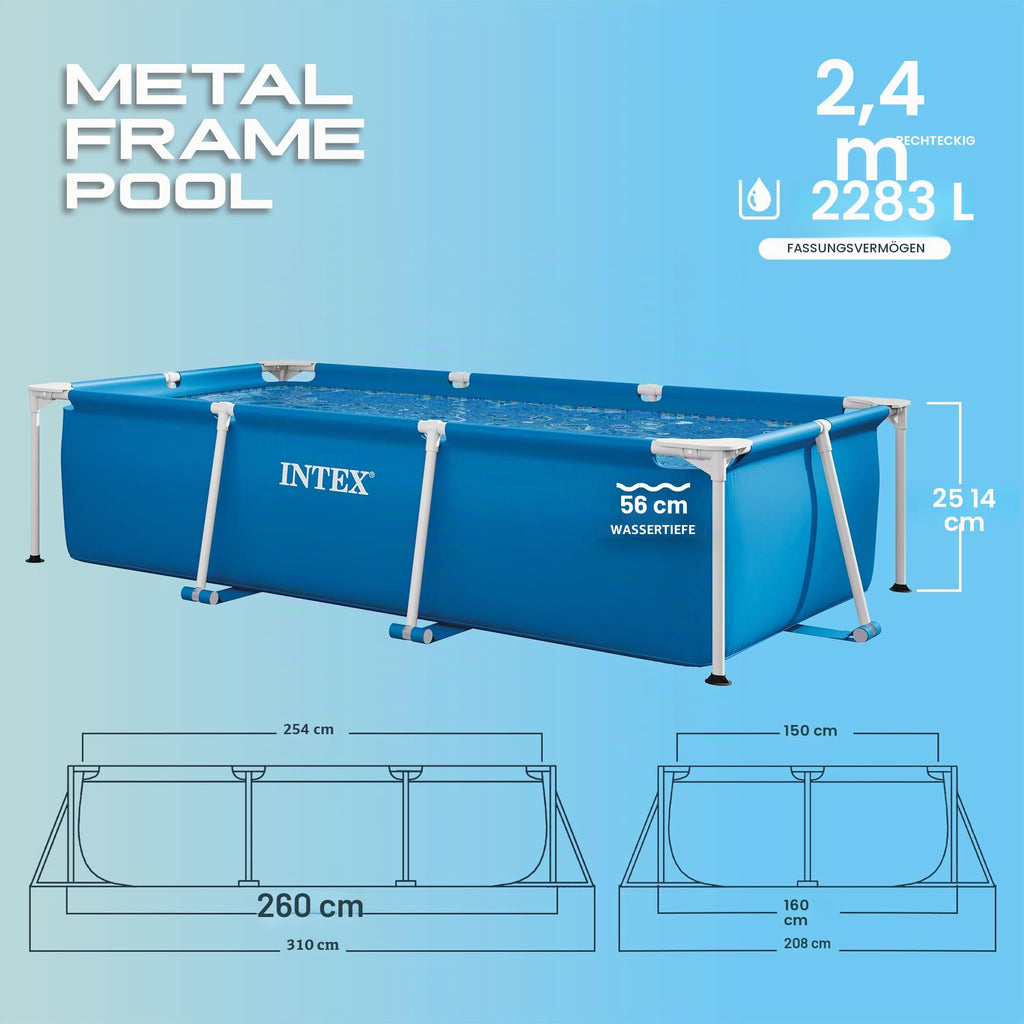 INTEX Metal Frame" Pool rechteckig Aufstellpool