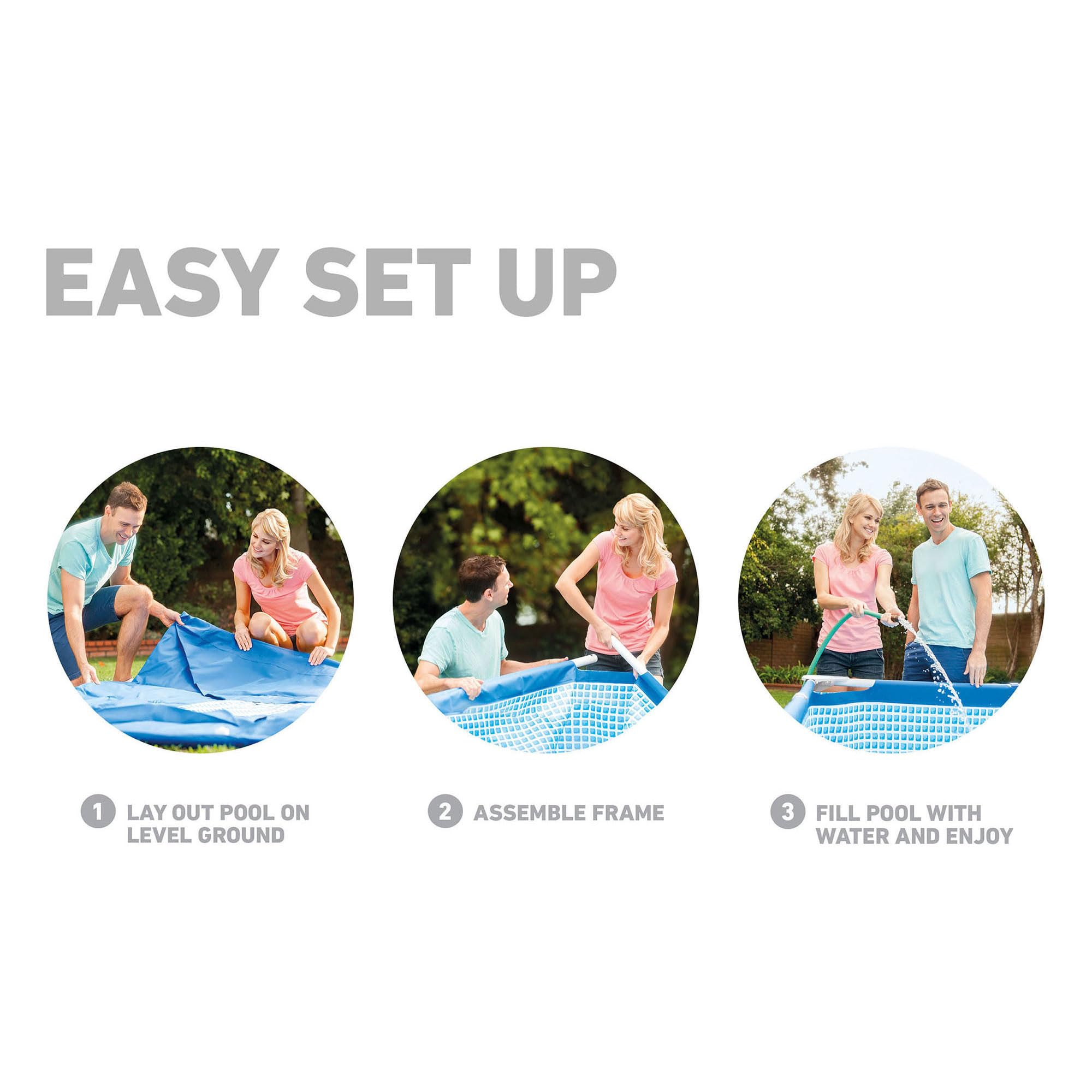 INTEX Metal Frame" Pool rechteckig Aufstellpool