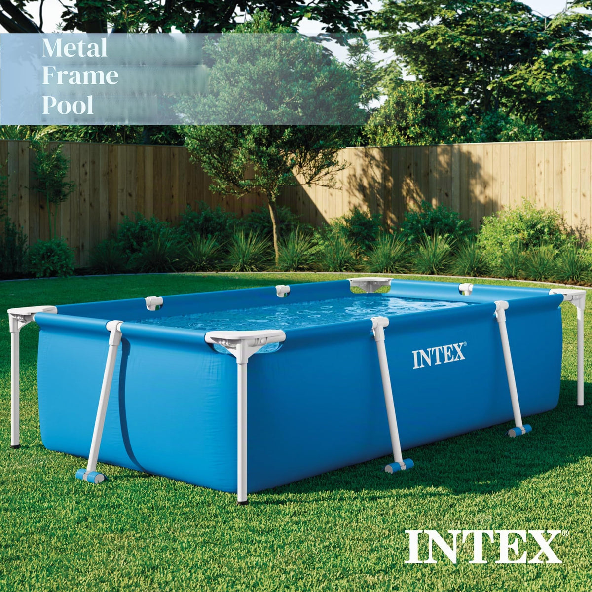 INTEX Metal Frame" Pool rechteckig Aufstellpool