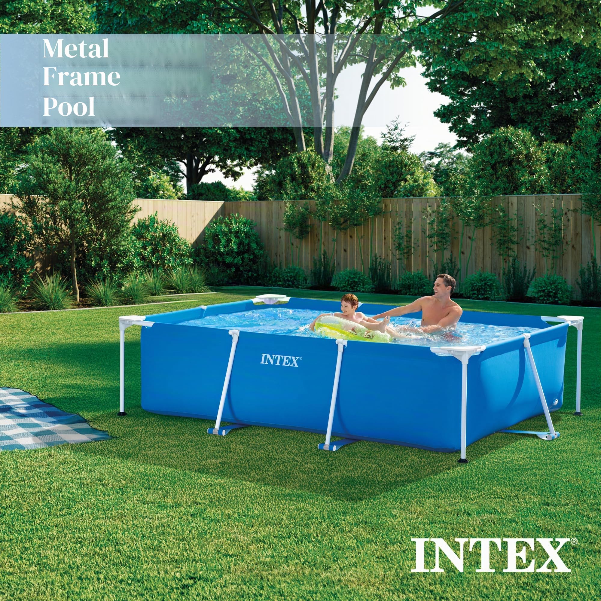 INTEX Metal Frame" Pool rechteckig Aufstellpool